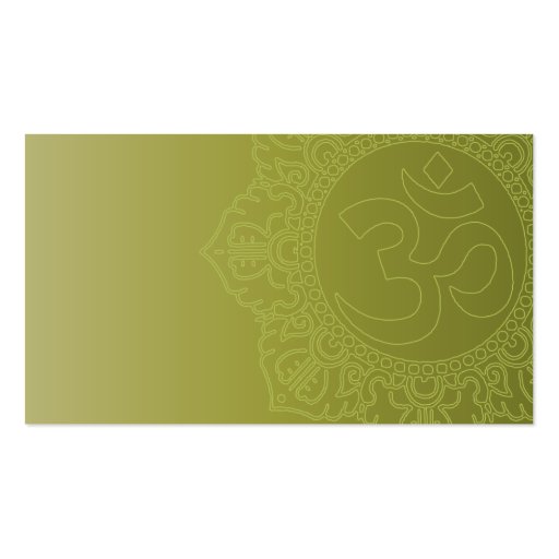Green Yoga - Business Business Card Templates (back side)