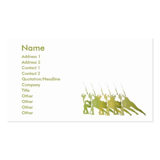 Green Yoga - Business Business Card Templates (front side)
