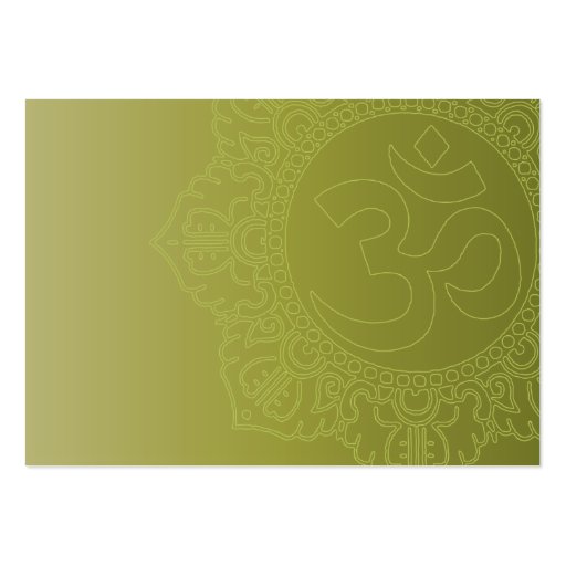 Green Yoga - Chubby Business Card Template (back side)