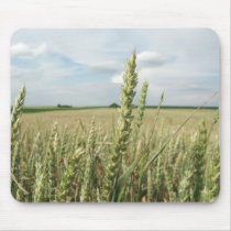 Green Young Wheat field mousepads