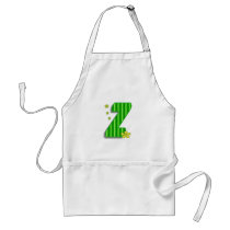 Green Z Monogram aprons by DonnaGrayson Green Z Monogram aprons
