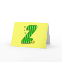Green Z Monogram cards by DonnaGrayson Green Z Monogram cards