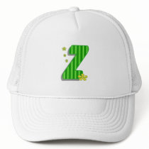 Green Z Monogram hats