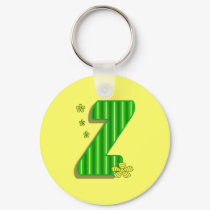 Green Z Monogram keychains by DonnaGrayson Green Z Monogram keychains