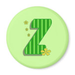 Green Z Monogram magnets