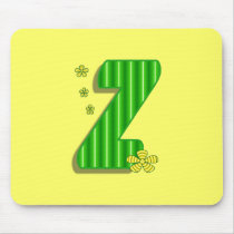 Green Z Monogram mousepads by DonnaGrayson Green Z Monogram mousepads