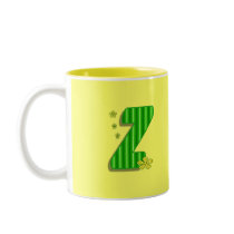 Green Z Monogram mugs by DonnaGrayson Green Z Monogram mugs