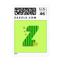 Green Z Monogram postage by DonnaGrayson Green Z Monogram postage