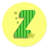 Green Z Monogram stickers by DonnaGrayson Green Z Monogram stickers