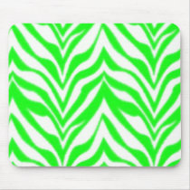 Green Zebra Mousepad mousepads