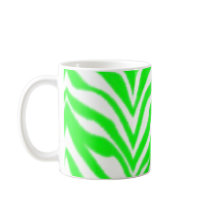 Green Zebra Mug by christigmc Green Zebra Mug