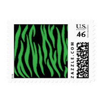 Green Zebra Postage Stamps stamps