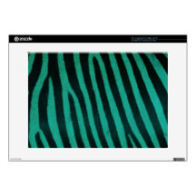Green zebra Print. Laptop Skins