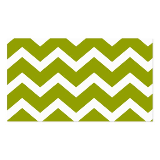 Green Zig Zag Chevron Pattern Calling Cards Business Card Templates (back side)