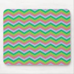 Green Zig Zag Cool Design Pattern Mousepad