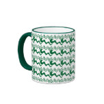 Green Zig-Zags Mug mugs