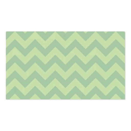 Green ZIgZag pattern Business Card Template (front side)