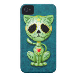Green Zombie Sugar Kitten iPhone 4 Case
