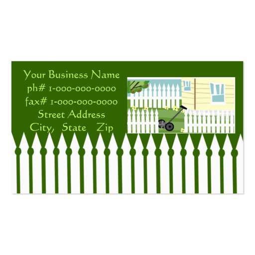 Greener Grass Business Card Template (back side)