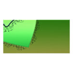Greenish heart and Black swirls Photo Greeting Card