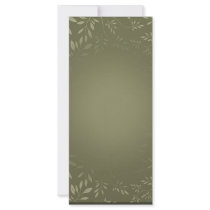 Greenish Leaves pattern wedding gift Custom Rack Cards