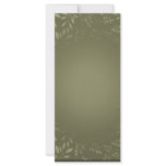 Greenish Leaves pattern wedding gift rack cards