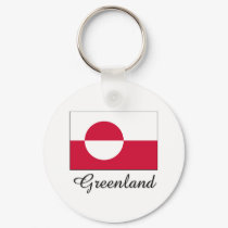 Greenland Flag Design keychains
