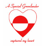 Greenland Flag Heart + Text Baby Doll T-Shirt