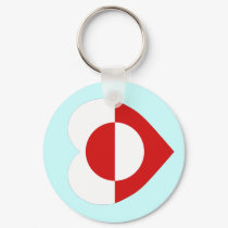 Greenland Flag Heart keychains
