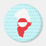 Greenland Flag Map full size Magnets