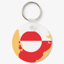 Greenland flag map keychains