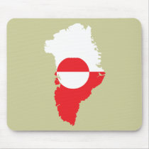 Greenland flag map mousepads