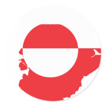 Greenland flag map stickers
