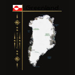 Greenland Flag + Map T-Shirt