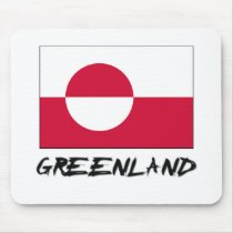 Greenland Flag mousepads