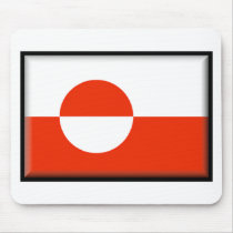 Greenland Flag mousepads
