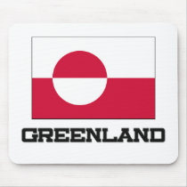 Greenland Flag mousepads