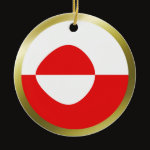 Greenland Fisheye Flag Ornament