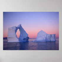 Greenland, Iceberg at sunset.