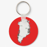Greenland Map Keychain