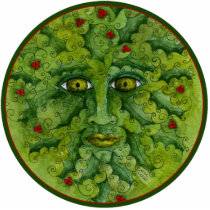 Greenman Holly Ornament photo sculptures by 13BlackCatsDesigns Greenman Holly Ornament photo sculptures