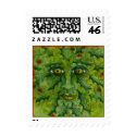 Greenman Holly Postage Stamp stamp
