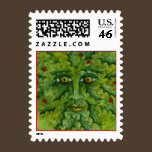 Greenman Holly Postage Stamp stamps