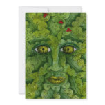Greenman Holly Solstice Invitation