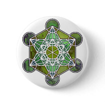 GreenMetatronCube Pin