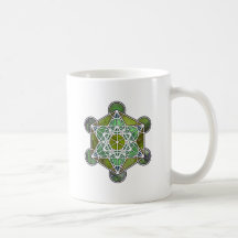 GreenMetatronCube Coffee Mugs
