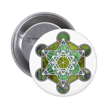 GreenMetatronCube Pin