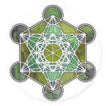 GreenMetatronCube Sticker GreenMetatronCube Sticker