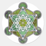 GreenMetatronCube Sticker