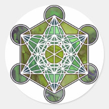 GreenMetatronCube Sticker